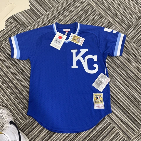 NEW MITCHELL AND NESS GEORGE BRETT ROYALS MESH COOPERSTOWN JERSEY MEDIUM Cover
