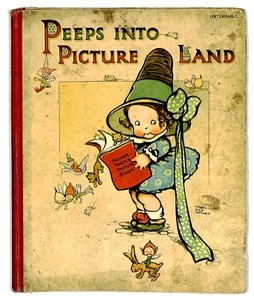 ATTWELL, PEEPS INTO PICTURELAND children's book Tuck 262, linen, circa 1910 - Picture 1 of 17