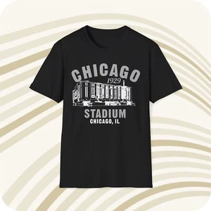 Chicago Stadium 1929 Classic Cut Hockey T-Shirt - Chicago Blackhawks - Picture 1 of 6