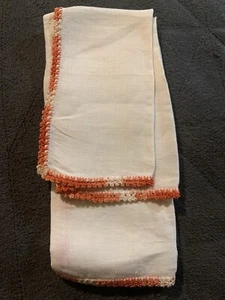 Schönes Vintage besticktes Damen-Taschentuch mit Spitzenrand - Bild 1 von 4