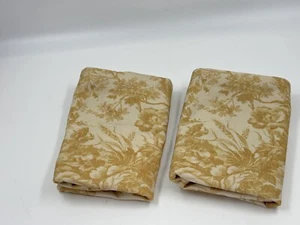 NEW Set/2 Pottery Barn Sorrel Toile Floral Pillow Cover Harvest Gold 20x20 - Picture 1 of 6