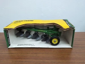 1/16 Ertl Toy John Deere 4 Bottom Plow in Yellow Top Box - Picture 1 of 5