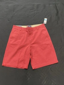 Chaps vorne flach rot Chino Freizeit Komfort Golfshorts Größe 36 Taille neu mit Etikett - Bild 1 von 10