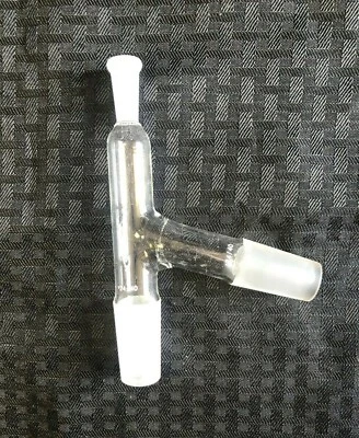 PYREX Glass 75° Angle Tube Adapter Two-Way 24/40 Inner & 10/30 Thermo. 8980-24 - Image 1 of 4