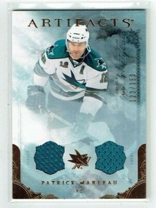 10-11 UD Upper Deck Artifacts  Patrick Marleau  /150  Dual Jerseys