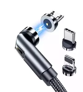 Câble USB 3 en 1 magnétique haute qualité 1M Câble USB magnétique 360° + 180° - Imagen 1 de 8