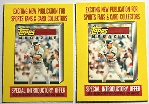 (2) TOPPS MAGAZINE JOSE CANSECO INSERT SUBSCRIPTION CARD OAKLAND ATHLETICS A’S - Picture 1 of 2