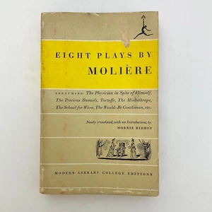Eight Plays by Moliere Morris Bishop Softcover Book Classic French Drama - Imagen 1 de 18