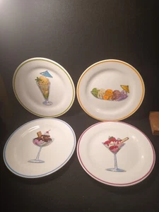 Ice Cream Appetizer Dessert Plates Set Of Four - Picture 1 of 5