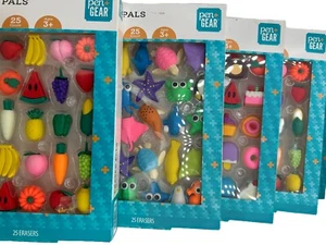 Eraser Pals Fun Erasers Set Of 5 Boxes 125 Total Latex/Smudge Free Pen Gear NIB - Picture 1 of 2