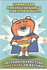 Thanks For Making The World A Better Place Funny Cartoon Card For All Occassions - Picture 1 of 2