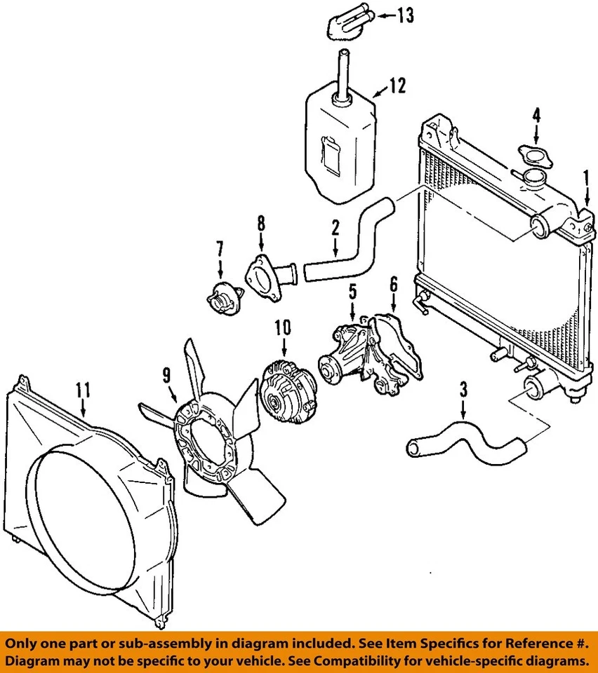 Componentes del radiador de refrigeración Suzuki OEM 99-08 Grand Vitara - Termostato 1767077E11 Foto 1 de 1