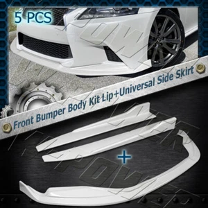 Painted White For 2013-15 Lexus GS350 GS450h F-Sport Front Lip + Side Skirt 5PCS - Picture 1 of 10