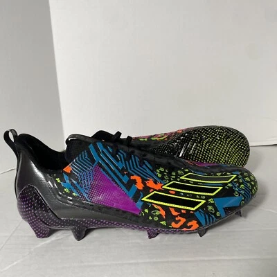 adidas Men's adizero 12.0 Mismatch Football Cleats IG9569 Black/Multi Sz 15 - Image 1 of 4