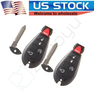 2 For Jeep Grand Cherokee 2008 2009 2010 Remote Keyless Entry System 5 Buttons - Image 1 of 4