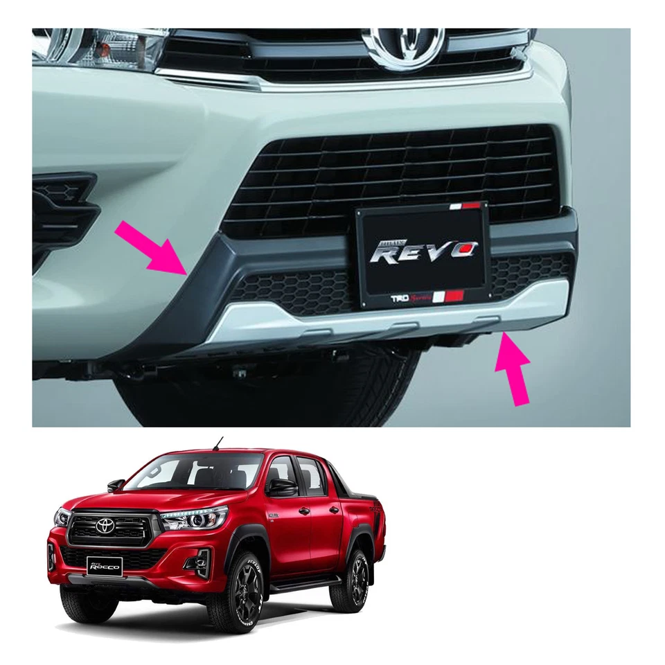 Genuine Front Under Bumper Guard 4x2 Silver For Toyota Hilux Revo 4 Dr 2017 2018 - Image 1 of 4