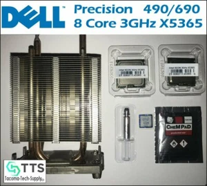 ACHT KERNE Dell Precision 490/690 3GHz CPU UPGRADE KT mit Kühlkörper X5365 Xeon - Bild 1 von 1