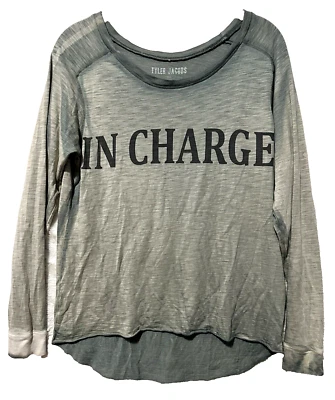 TYLER JACOBS Los Angeles Feel The Piece IN CHARGE faded Thin Shirt Size XS/S - Image 1 of 4
