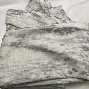 West Elm Bark Texture Jacquard Curtain 48 x 108” Pearl Gray Blackout New - Picture 1 of 3