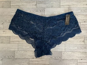 NWT YOUMITA Women's Plus Panty Underwear Blue/Teal Color Stretch Lace. Size XXXL - Picture 1 of 4