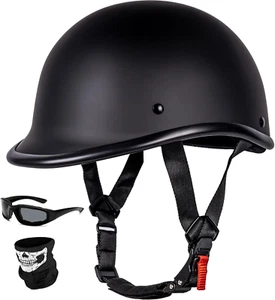 Oldtimer Motorrad Halbhelm - leichter flacher Jethelm Half-Face Hel - Bild 1 von 12