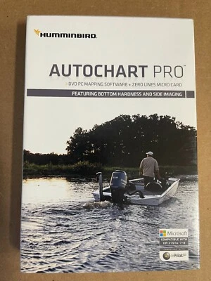 Humminbird AutoChart PRO DVD PC Mapping Software w/Zero Lines Map Card 600032-1 - Image 1 of 2