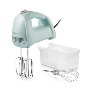 6 Speed Hand Mixer with Quickburst, 3 Attachments, Blue, - Picture 1 of 20