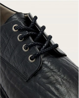 New AllSaints Men’s  Skiff Derby Black Leather Shoes - Size US 12/45 EU - Image 1 of 4