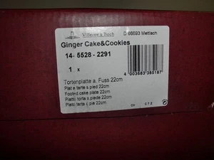 Villeroy + Boch Mettlach Tortenplatte m. Fuß Ginger Cake & Cookies Adventszeit N - Bild 1 von 10