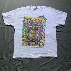 Vintage 90s “Art For Wear” Myles Maillie White T-Shirt Lee Adult Size XL 24.5x26 - Picture 1 of 6