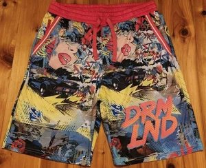 Men's Dreamland DRM LND Multi-Colored Comic Board Shorts-Swim Trunks- XL *NEW* - Picture 1 of 10