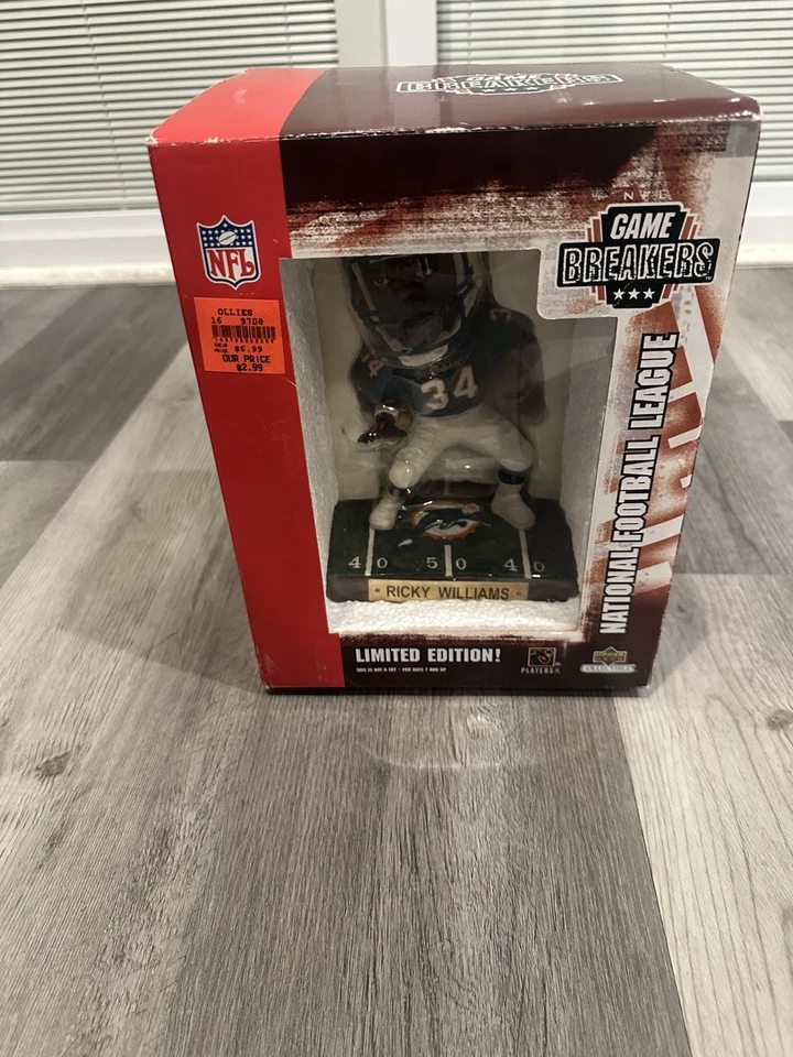 Estatueta NFL Miami Dolphins Ricky Williams Upper Deck Game Breakers RARA  - Imagem 1 de 2