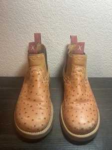 Twisted X MPD0003 Chelsea Straußenmuster runde Spitze Stiefeletten Herren Größe 7,5 M - Bild 1 von 9