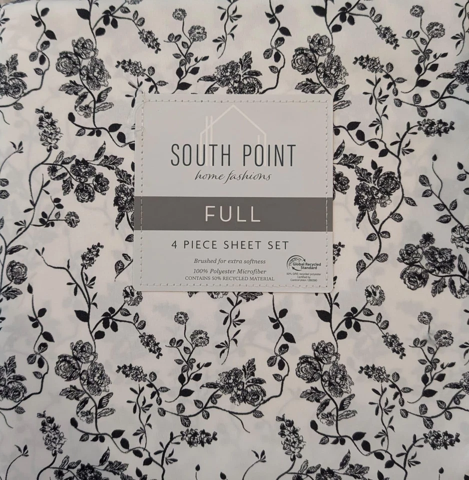 4-Piece Printed Sheet Set - Full/Twin| 17" Extra Deep | Cool, Crisp, Breathab... - Image 1 of 1