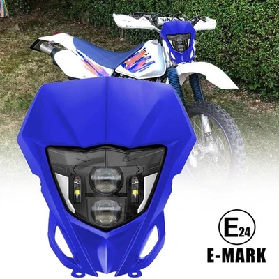 For Yamaha WR250F WR450F TTR 250 400 426 450 E24 LED Headlight DRL Blue Fairing - Image 1 of 4