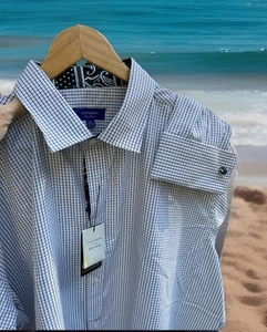 Statement Confidence Dress Shirt w Cuff Links Check Sz 3XL (19-19.5x36/37) NWT - Picture 1 of 17