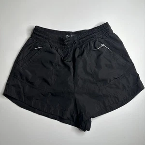 Zara pantaloncino donna nero medio sportivo vita alta nero zip tasche palestra comodo - Foto 1 di 10