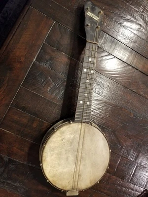 Antique U King Kleartone  1928-1935 Banjo  Four String Good To Fair Condition  - Image 1 of 4