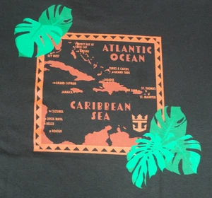 NWOT ROYAL CARIBBEAN SEA ISLAND STATE OF MIND DARK GREEN XL T-SHIRT L29 - Picture 1 of 5