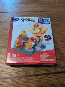 Mega Construx Pokemon Charmander's Fire-Type Spin Building Kit 81 Pieces Toy - Picture 1 of 2