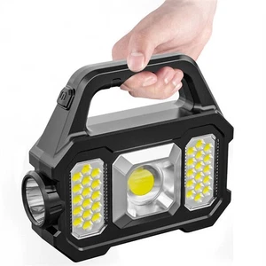COB LED Akku Solar Arbeitsleuchte Baustrahler Handlampe Strahler Taschenlampe DE - Bild 1 von 12