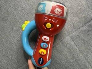 V Tech Spin and Learn Color Flashlight Toy Red Blue Educational Toy - Picture 1 of 7