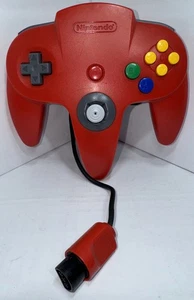 OEM Nintendo N64 Red Controller w 7/10 Stick Tightness Cleaned Tested & Works - Picture 1 of 7
