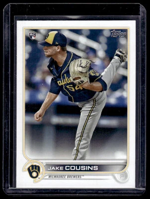 2022 Topps Rookie Jake Cousins Rookie #20 Milwaukee Brewers - Image 1 of 2