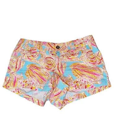 Shorts Lilly Pulitzer The Walsh estampa colorida casual verão tamanho 8 - Imagem 1 de 4