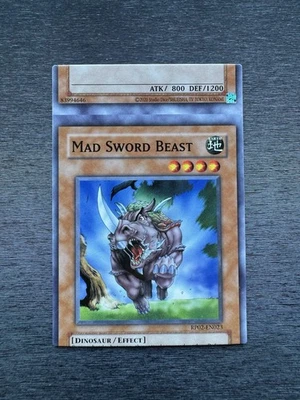 YuGiOh! Mad Sword Beast RP02-EN023 - Error Misprint Miscut Pack Fresh Mint - Image 1 of 4