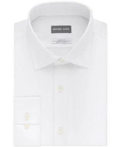 Michael Kors Men's White Slim-Fit Comfort Stretch Dress Shirt 15 32/33 - Picture 1 of 2