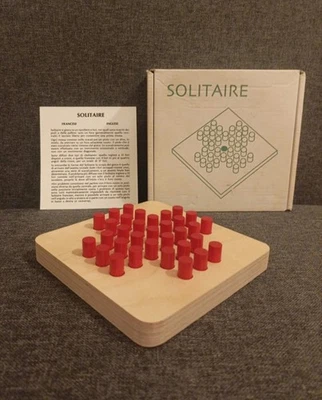 Solitario Da Tavola Gioco In Legno E Di Logica Made In Italy Con Scatola... - Immagine 1 di 4
