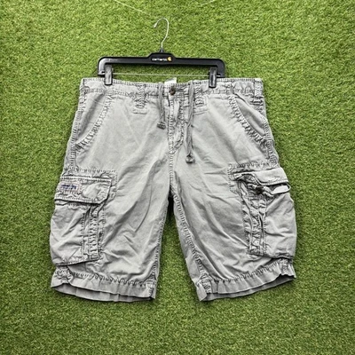 Pantalones Cortos Carga True Religion Para Hombres 36 Bolsillos Verdes Ejército Militar Patinador y2k Grunge Foto 1 de 4