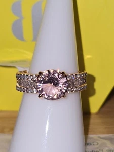 Obsessed By You Size 8 Rbp8633 Morganite On Rose Gold Bp Ring - Picture 1 of 2